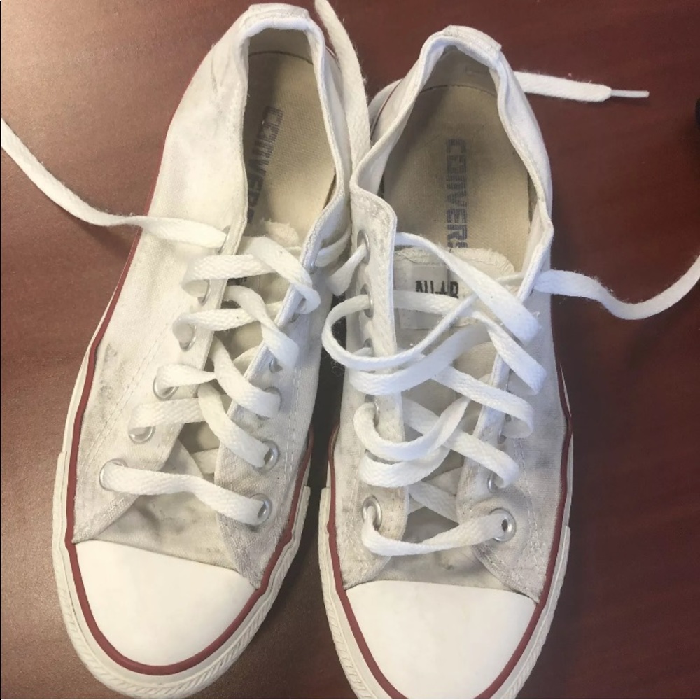 White low top converse size 6.5